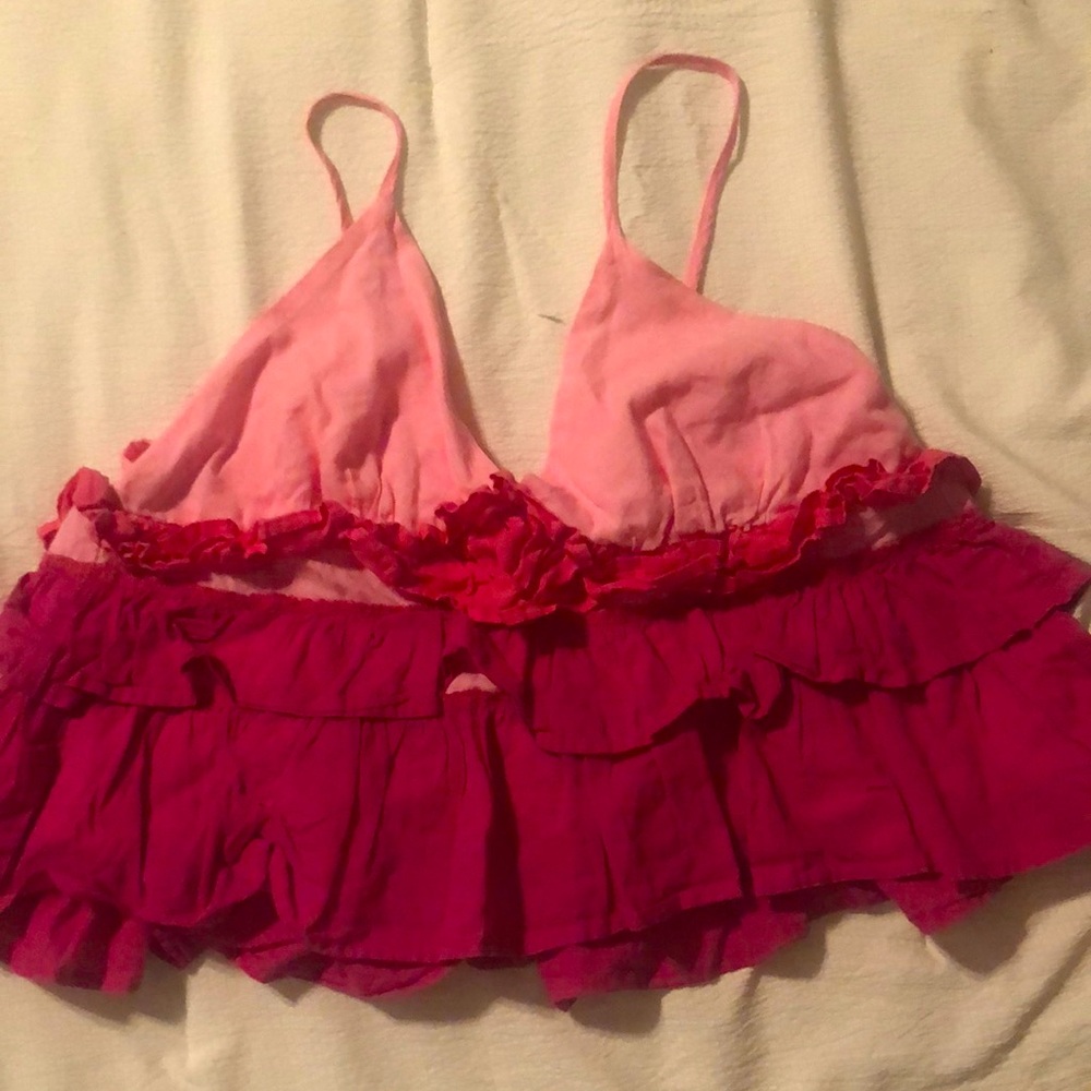 Pink Poppy peplum top